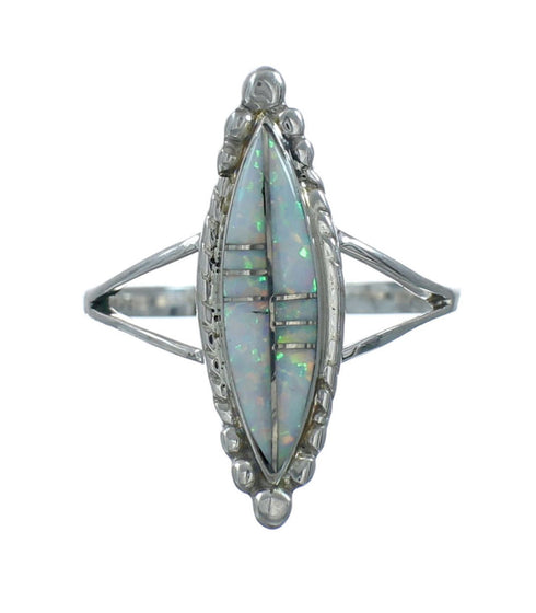 Zuni Opal Sterling Silver Native American Ring Size 6 X11140
